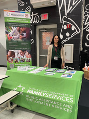 DFS employee at outreach event