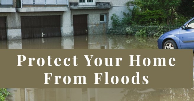 flooded home and car