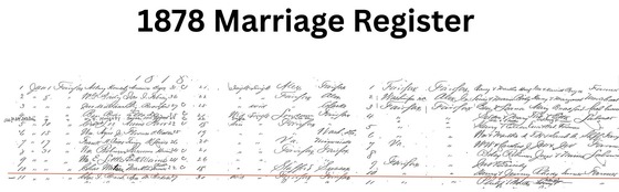 1878 marriage register