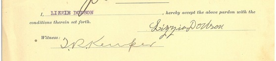 Lizzie Dodson signature