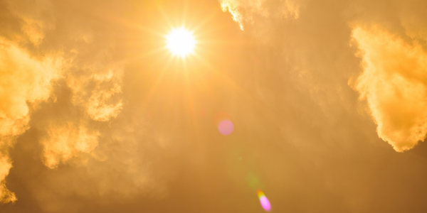 extreme heat sun looking up