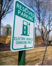 EV parking reserved sign