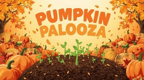 illustration of a pumpkin patch