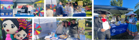 collage of photos of people at a Hispanic Heritage Festival