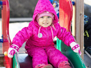 Little girl in winter coat
