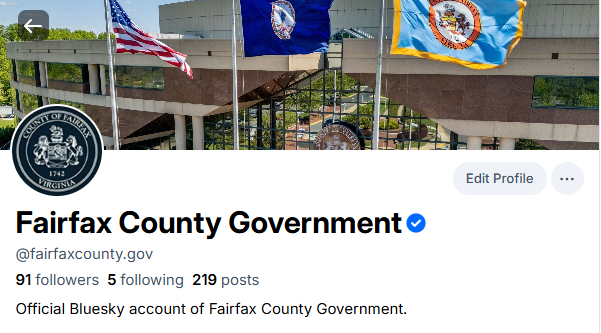 Screenshot of Bluesky account page.