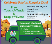 Fairfax Recycles Day. Nov. 15, 11 a.m. to 3 p.m.