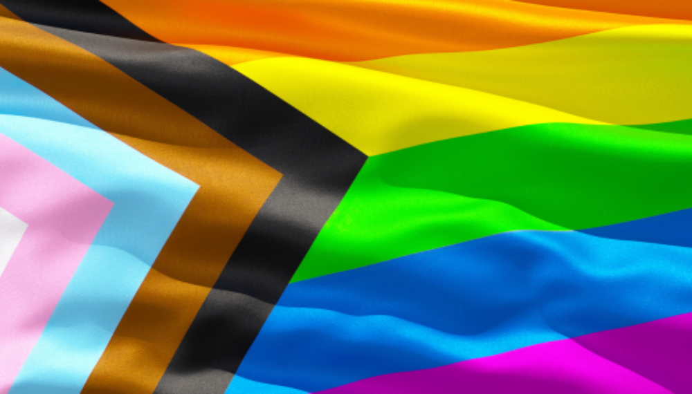 Progress Pride flag.