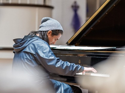 Image of a FY26 Project Support Grant recipient playing piano.