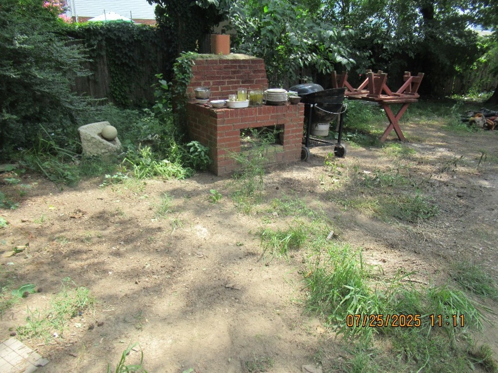 picture of yard after clearing items
