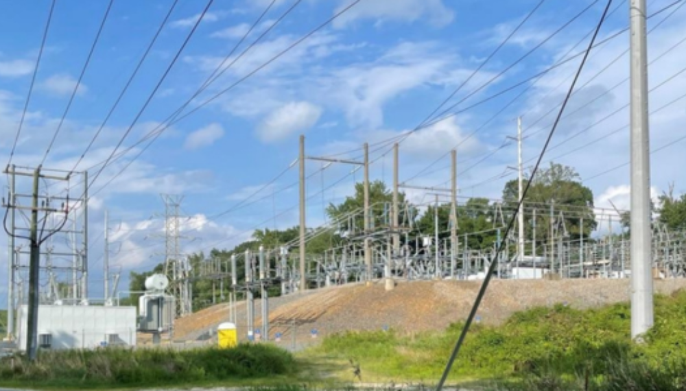 A electoral substation during the daytime. 