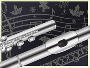 Flutes on a navy background