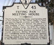 Frying Pan Park meeting house sign