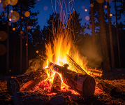 A campfire.