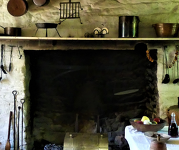 Fireplace at the Sully Historic Site. 