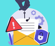 Graphic of a letter being stolen from an envelope. 