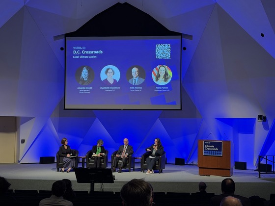 panelists on a stage