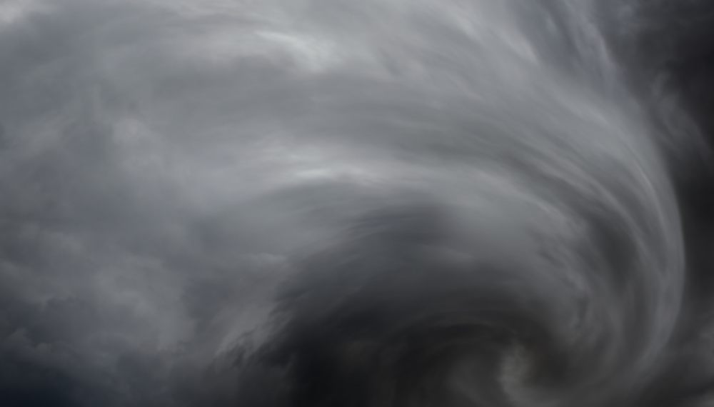 A dark, gray twisting cloud. 