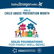 April is Child Abuse Prevention Month Theme Graphic