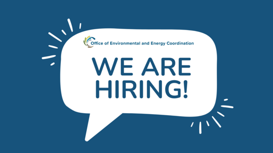 illustration of bubble with OEEC logo and WE ARE HIRING. 