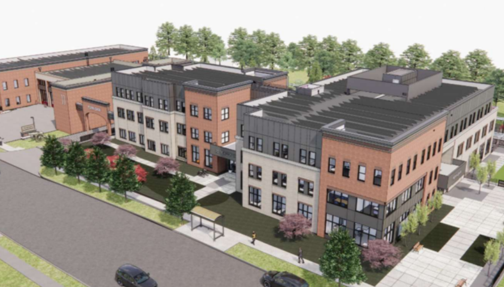 Digital mock up of the new Penn Daw Fire Station and Emergency and supportive housing facility.