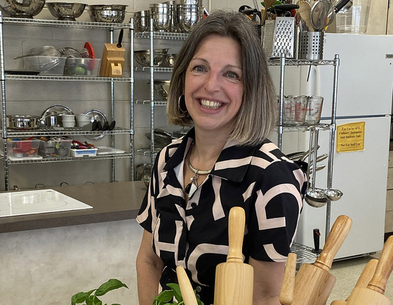 Fanny Gaston in the kitchen classroom at ACE's Plum Center location.