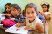 smiling girl in classroom