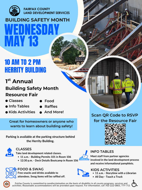 Building Safety Month Resource Fair Poster