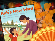 Anh's New Word book cover and Vietnamese fan