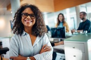 woman smiling