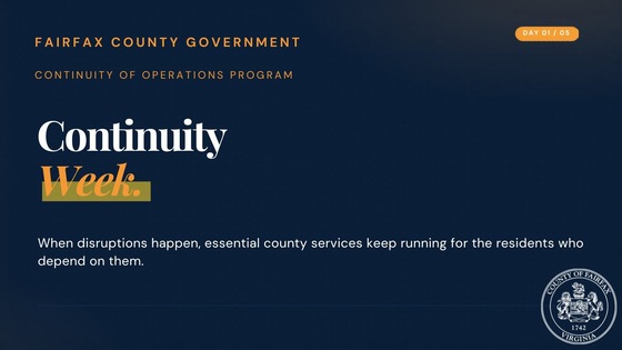 Fairfax County Government Continuity Week.