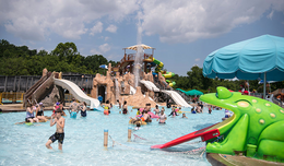 Children playing at the The Water Mine Family Swimmin' Hole.
