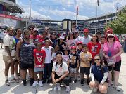 Mentors and mentees at Nationals baseball stadium  