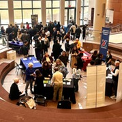 group of people at career fair