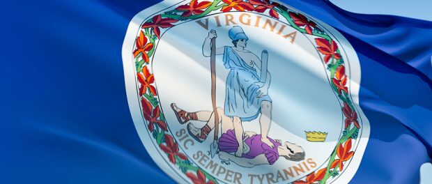 Image of the Virginia flag. 
