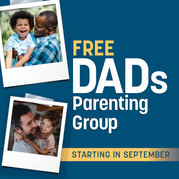 free Dads Parenting group graphic with families