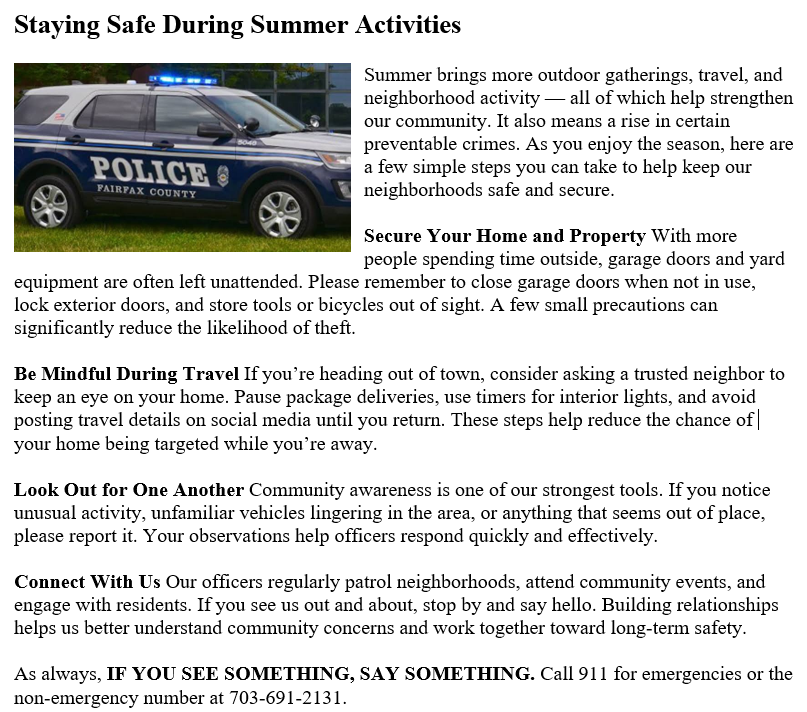 Summer Safety