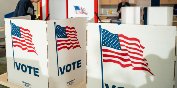 Voting booth at an elections precinct