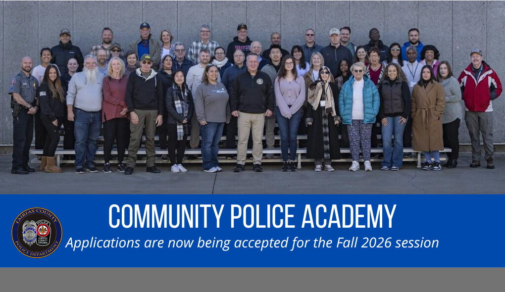 Fairfax County Police Community Police Academy with Chief Kevin Davis