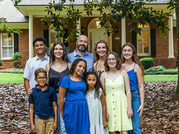 multiethnic family with many children