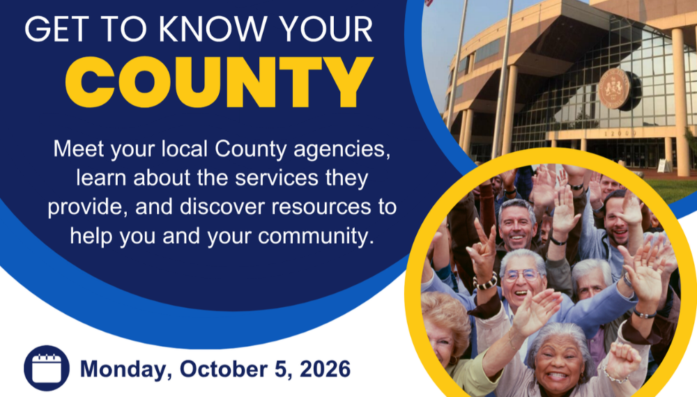 Get to Know Your County. Meet your local county agencies, learn about the services they provide, and discover resources to help your community. 