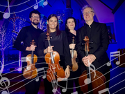 photo of four performers holding string instruments