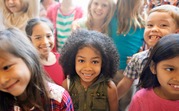 Close up photo of children's faces