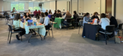 people sitting at tables