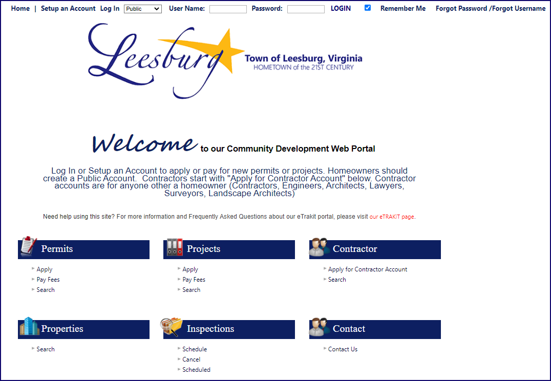 Training for new Town of Leesburg Project and Permit Portal!