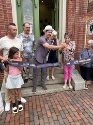 Ribbon cutting at Piazza di Gogo's