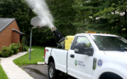 County truck spraying mosquito abatement solution