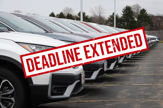 Vehicle personal property tax deadline extended