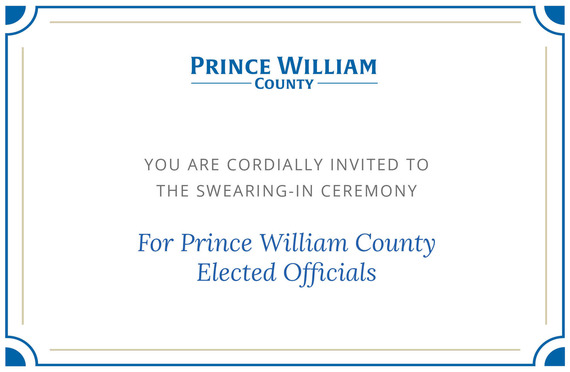 Elected officials swearing in ceremony invitation