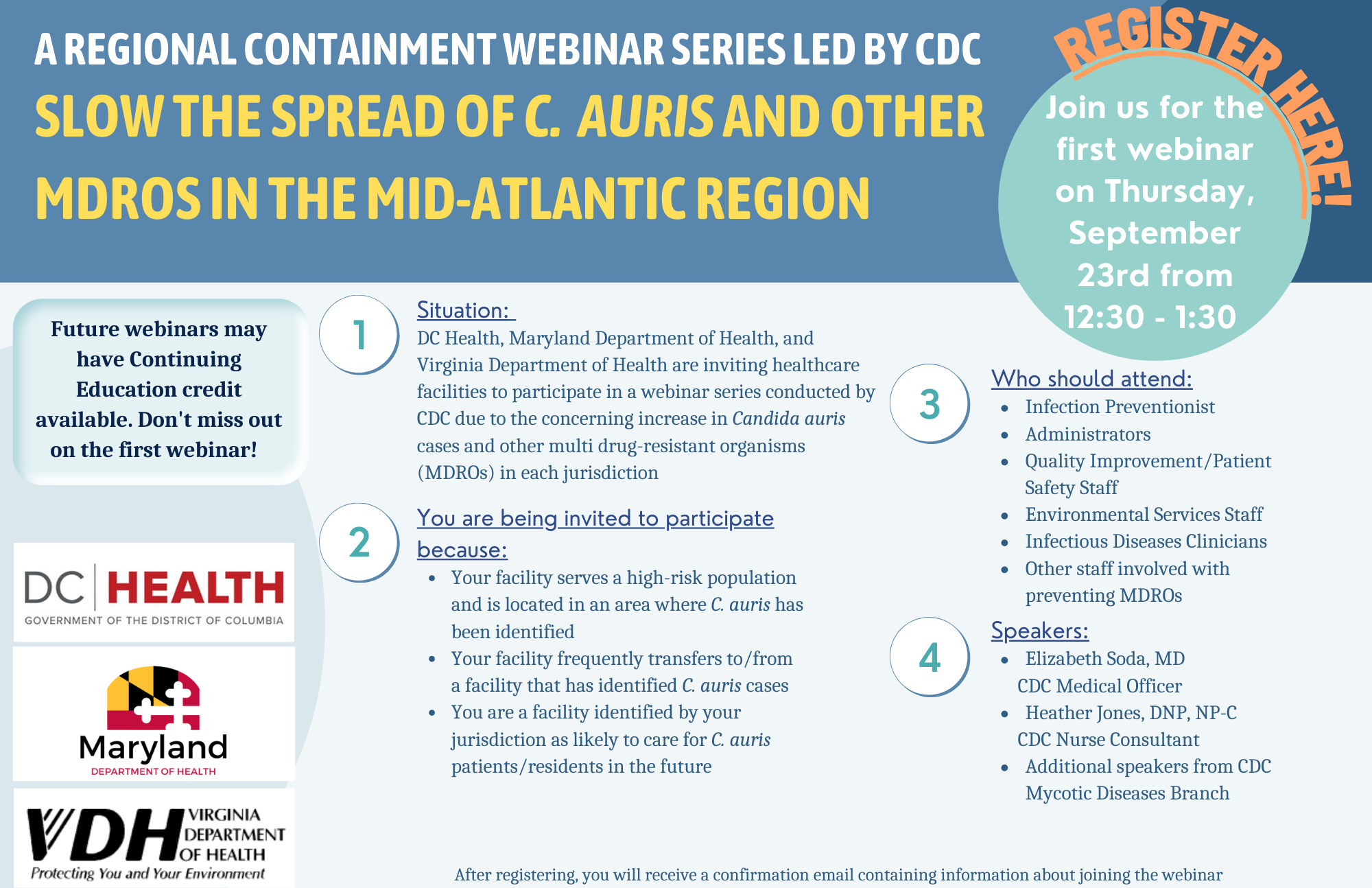 CDC Regional Containment Webinar Series